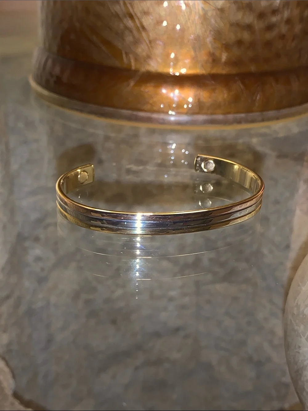 Classic Tricolor Magnetic Cuff Bracelet